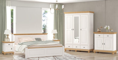 Select 2 bedrooms 2 solid, white/nature - wooden furniture: harmony and quality in your home