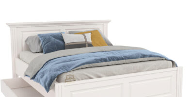 Seleziona 2 Pat, legno massiccio, con scatola di stoccaggio, bianco, 160x200 - Scopri i modelli di letti di scatola di conservazione