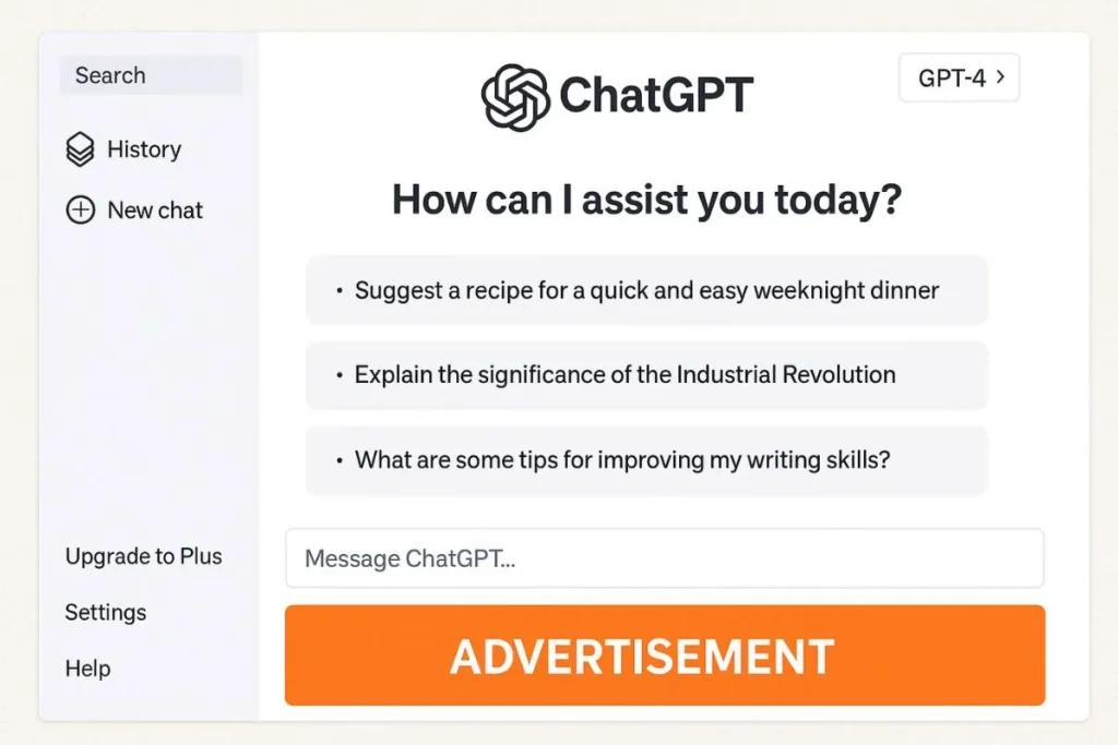 ChatGPT could include ads in the future
